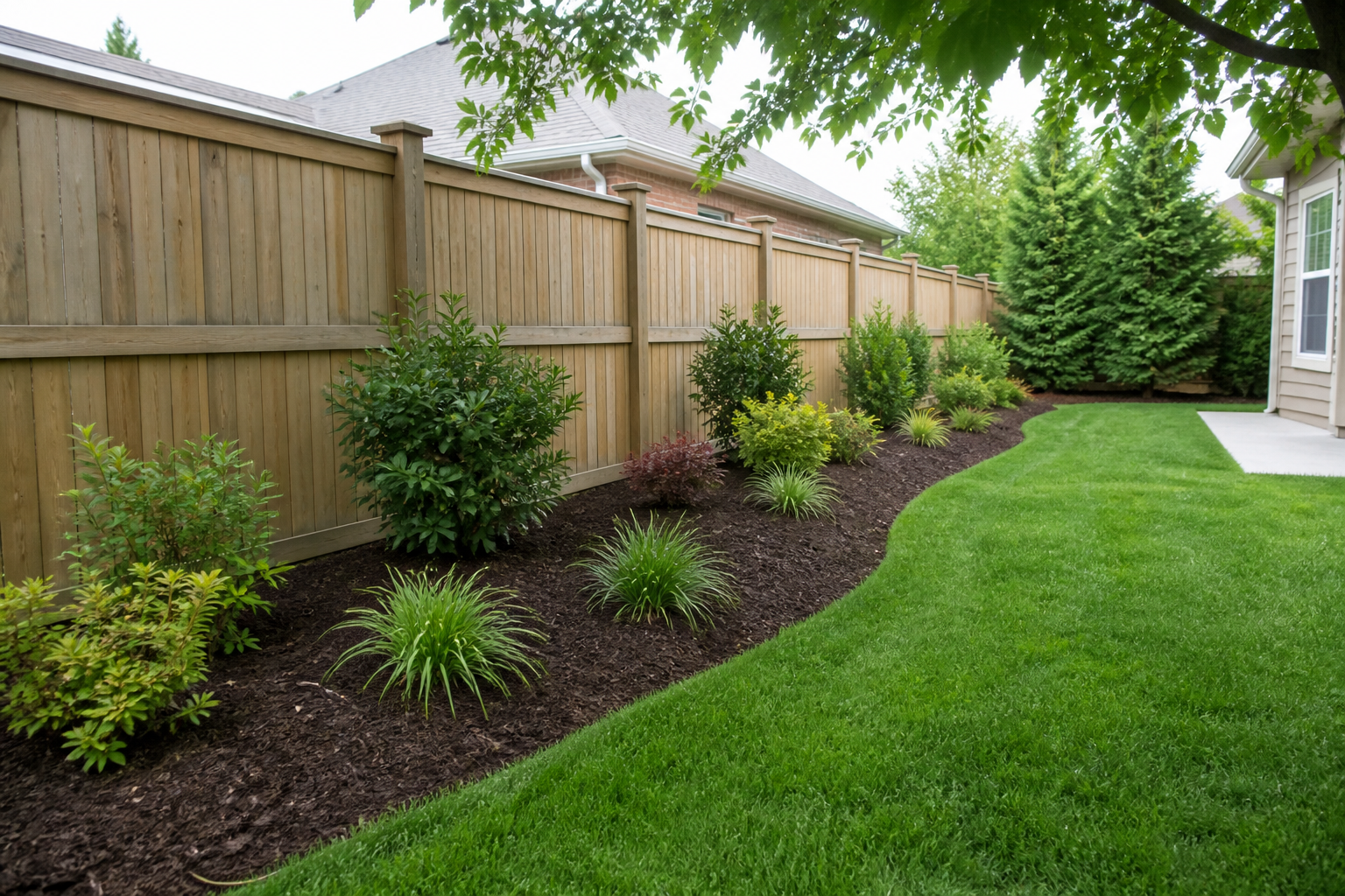 AI generated backyard landscaping redesign