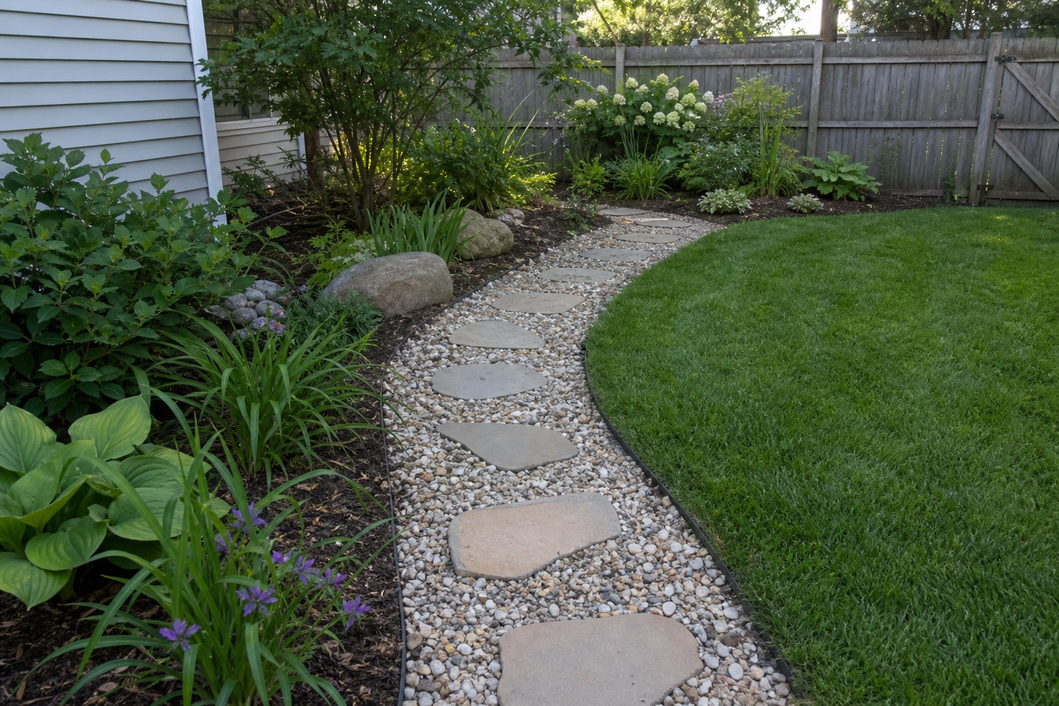 AI generated stone path redesign
